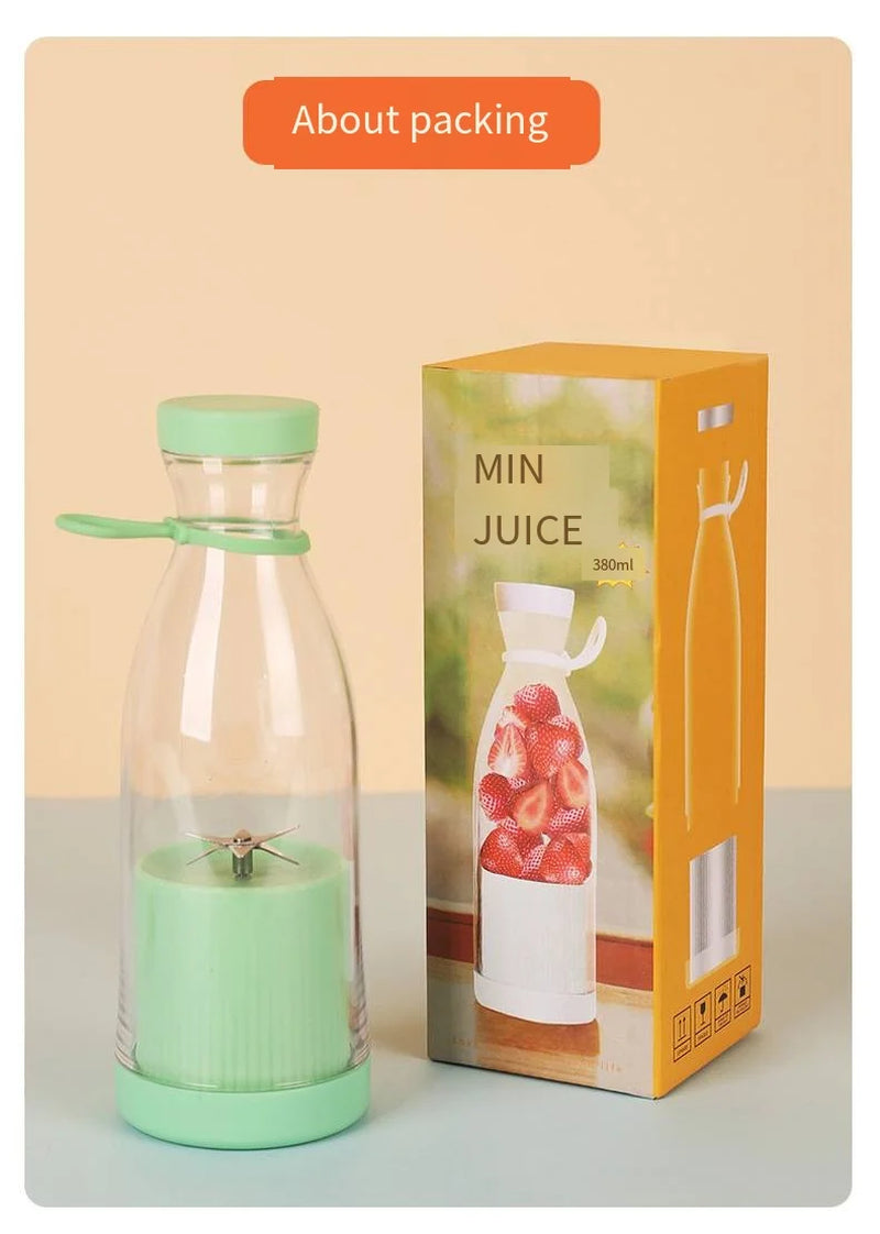 Electric Juice Cup Portable Rechargeable Wine Bottle Mini Portable Juice Blender Cup Stirring Household Fruit Mixers